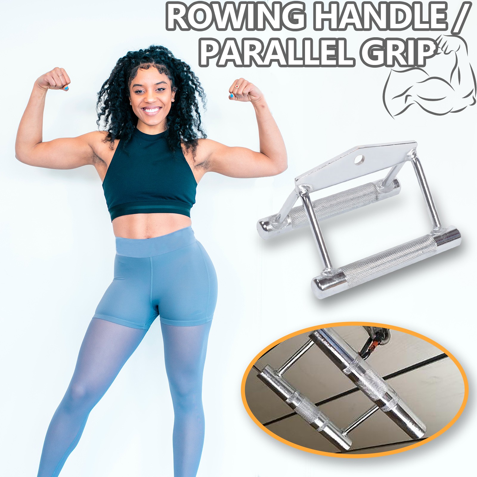 Parallel Grip Rowing Handle Fi - Pull Up Bar Grip 评论和价格