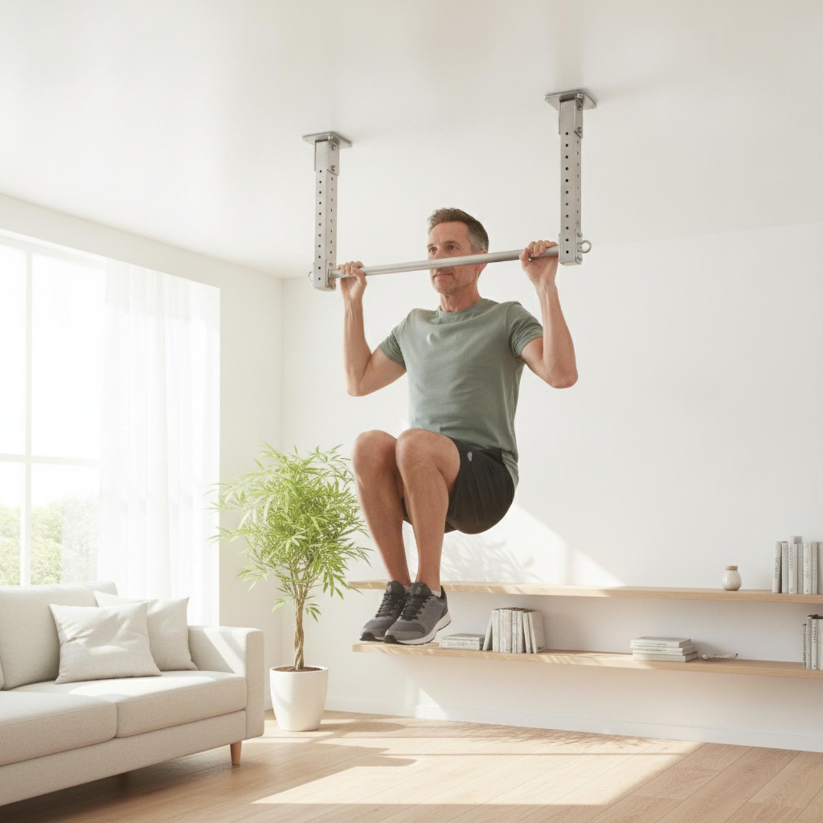 Heavy Duty Adjustable Ceiling  - Pull Up Bar Grip 评论和价格