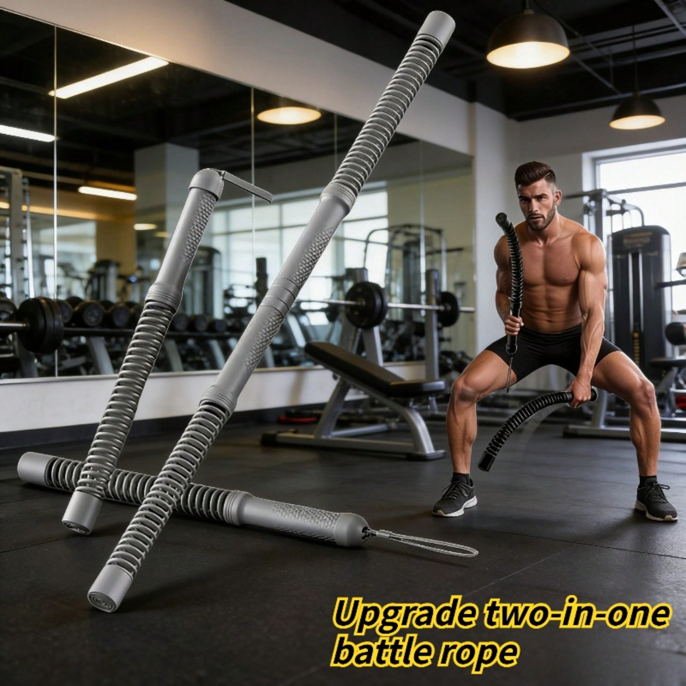 2-in-1 Upgraded Cordless Battl - Crossfit Training Gear 评论和价格