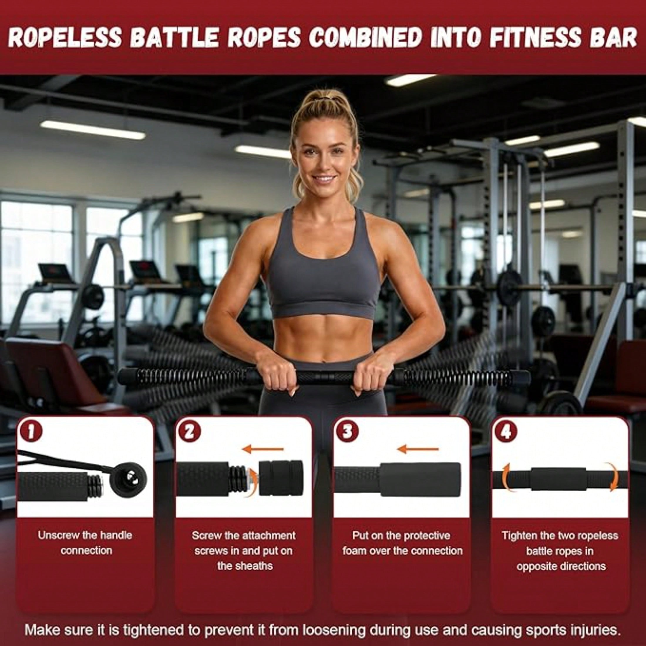 2-in-1 Upgraded Cordless Battl - Crossfit Training Gear 评论和价格